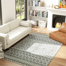 HOMCOM Teppich Flachgewebe