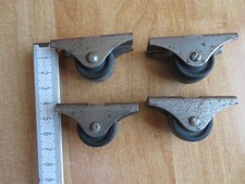 4 Möbelrollen Ø2,4 Höhe: 2,5cm Transportrollen Rollen mit  Anschraubplatte 2x5cm