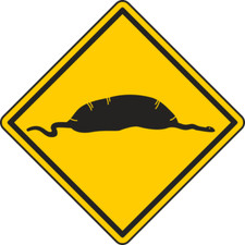 Aufkleber Achtung gefräßige