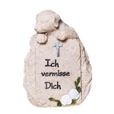Stein mit Hund "Ich vermisse