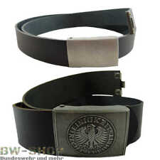 BUNDESWEHR GÜRTEL / BW KOPPEL NEU HOSENGÜRTEL LEDERKOPPEL SCHWARZ LEDER 80-160cm
