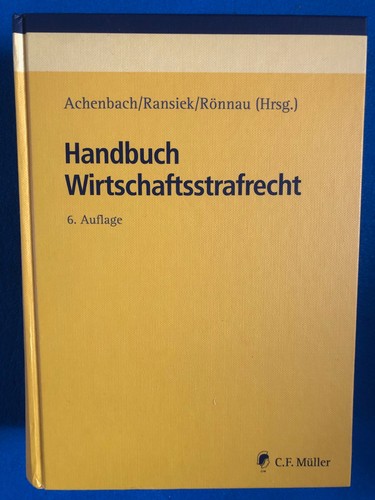 Handbuch wirtschaftsstrafrecht - handbuch,