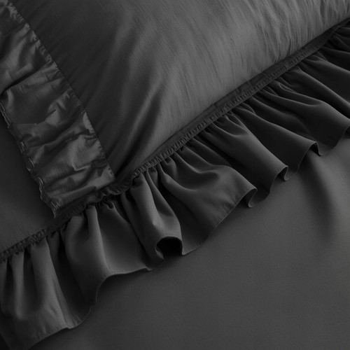 Bettwäsche set mit rüschen - bettwäsche-set,