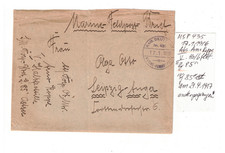 3D Marineschiffspost 435 v. 17.1.1916 Torpedoboot G85  Untergang am 21.4.1917 !!