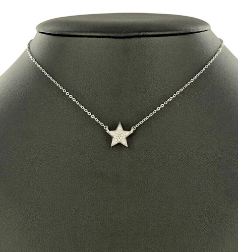 Stern collier echt silber - collier, silber+