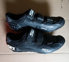 Sidi MTB Leder Schuhe Fahrrad Gr. 44 27cm Radschuhe Klickpedalen Schwarz