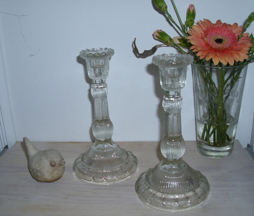 Art deco paar - paar, pressglas