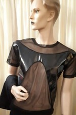 Lovesect Wing Shirt Chiffon/Lacquer schwarz/schwarz L-3-40-092-00 Gr. M