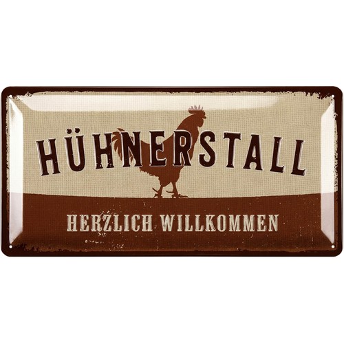 Blechschild hühnerstall - blechschild,