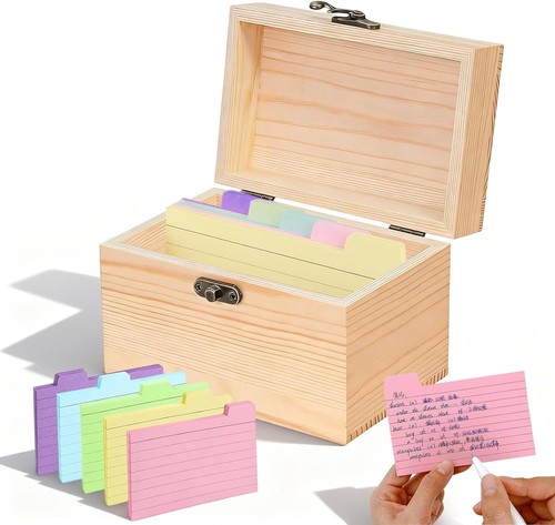Karteikarten box aus holz - box, holz,