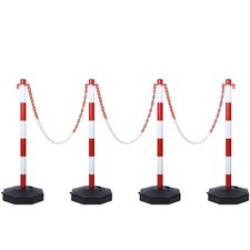 4x Absperrpfosten mit 1,4m