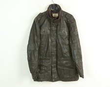 Camel Active L Herren Gewachste Baumwolle Jacke Gore-Tex Mantel Schwarz Zip