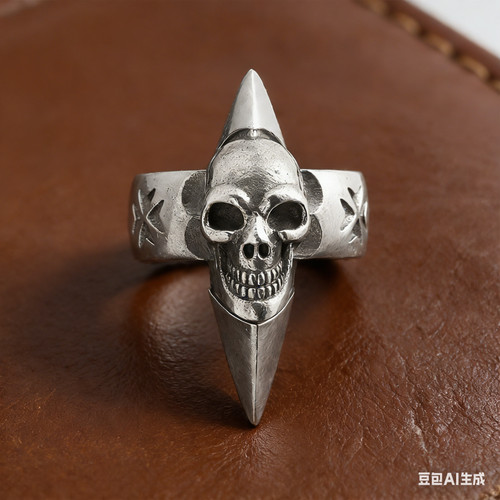 Herrenring totenkopf mit - herrenring,