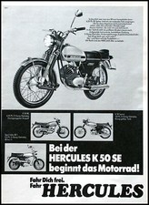Hercules K 50 SE, RE, Sprint und Sport Bike SB1  originale Werbung aus 1973