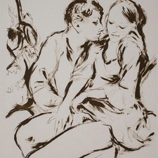 Martin Stommel Erotischer Akt Zeitgenössische Kunst sign Lithographie 2014 16/58