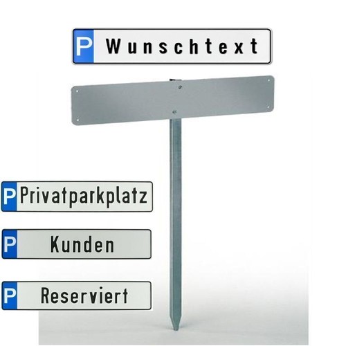 Parkplatzschild und pfosten - parkplatzschild,