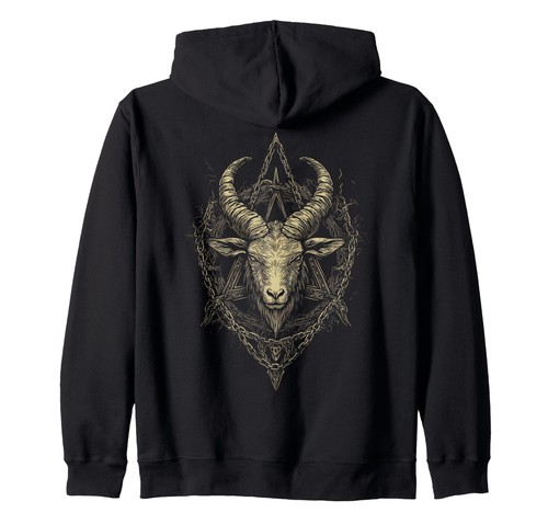 Gothic kapuzenjacke baphomet - kapuzenjacke,