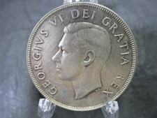 Silbermünze - Canada Dollar 1936 "Indianer u. Teppichh." VZ    GS9256
