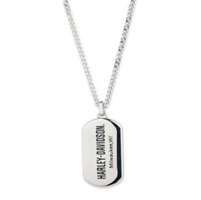 Harley-Davidson Halskette Dog Tag Pendant, Edelstahl, Silber