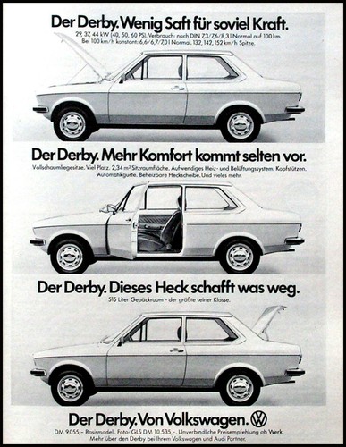 Derby originale werbung - derby,,