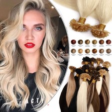 300 Strähnen Keratin Bonding Hair Extensions Remy Echthaar Haarverlängerung 50CM