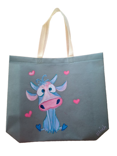 Tasche shopper handbemalt - tasche,