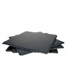 4x Schieferplatten 30x30cm Untersetzer Deko-Teller Servier-Platte Naturschiefer