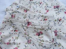 Le PHARE de la BALEINE Romantik Jeans ROSEN Blüten Leinen HOSE Lagenlook M 38 