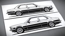 BMW E21 Aufkleber Silhouette