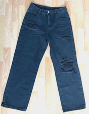 SHEIN Jeans Gr-M weites Bein Marlene Stil ,  Fb.Schwarz NEUwertig!