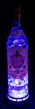 Havana Club Rum Flaschenlampe mit LED Podest "Bubble" Upcycling Geschenk Idee