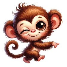 Cute Monkey Cartoon Baby