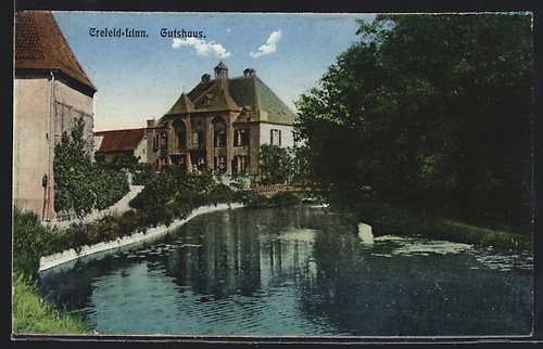 Ansichtskarte crefeld linn - ansichtskarte, crefeld-linn