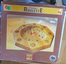 Tiroler Roulette  Echtholz sehr gut  achteckige Form