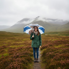 Regenschirm schottisches Thema