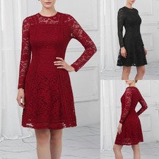 Damen Spitze Abendkleid