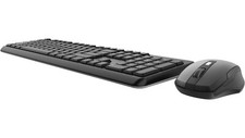Trust ODY Silent Wireless Kabellos Tastatur, Maus-Set Französisch AZERTY Schwarz