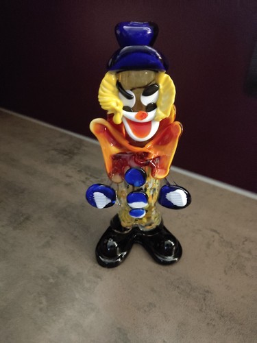 Murano glas figur clown - murano,
