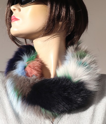 Pelz schal blaufuchs boa loop - blaufuchs,