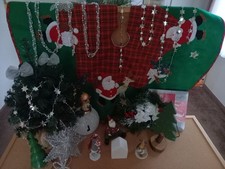 18 x Weihnachts-Deko Tanne,  Figuren Holz/Keramik,  LED-Kugel/Stern/Haus  u.a