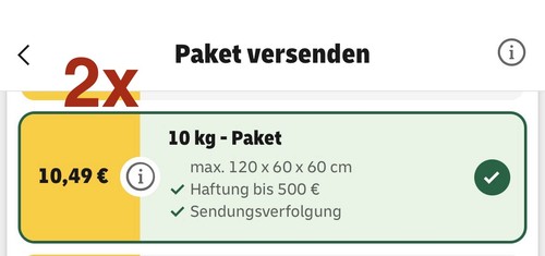 Dhl paketmarke kg für - 10,