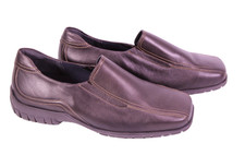 Theresia M. Damen Slipper Schuhe Leder Gr. 37,5 braun Wechselfußbett CR97