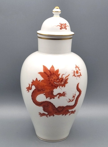 Meissen porzellan deckel vase - porzellan,