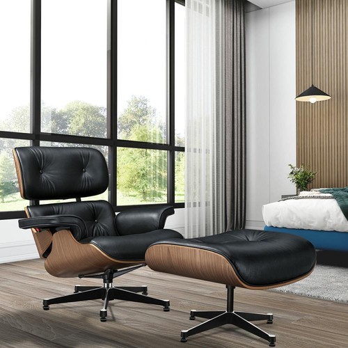 Walnut schwarz lounge - lounge, chair