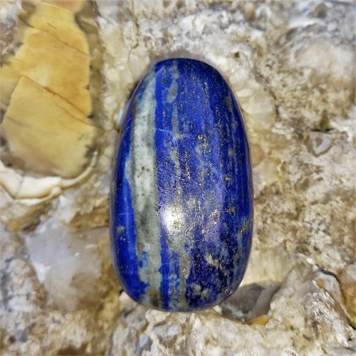Lapislazuli trommelstein pyrit - lapislazuli,