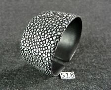 518) Rochenleder Armreif 3 cm Breit verstellbar 16 - 20 cm Stingray Leather