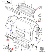 Original FORD 1076799 Griffleiste Heckklappe verchromt mit Emblem FORD Mondeo II