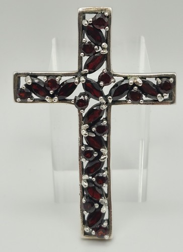 Xxl kreuz anhänger granat - anhänger,