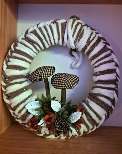 Herbstkranz aus stoff - herbstkranz,