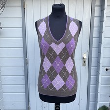 Y2K Esprit braun & lila Argyle